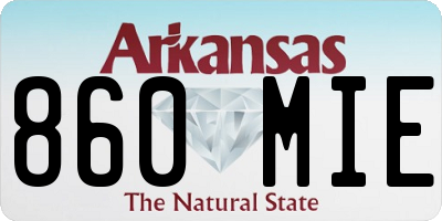 AR license plate 860MIE