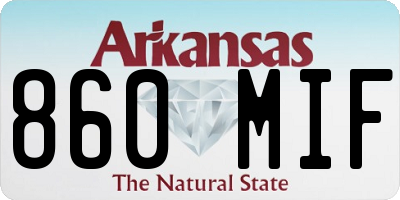 AR license plate 860MIF