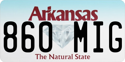 AR license plate 860MIG