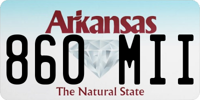 AR license plate 860MII