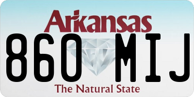AR license plate 860MIJ