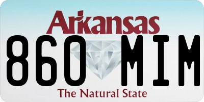 AR license plate 860MIM
