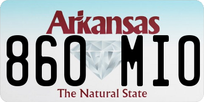 AR license plate 860MIO