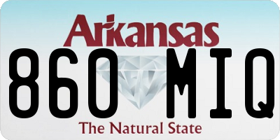 AR license plate 860MIQ