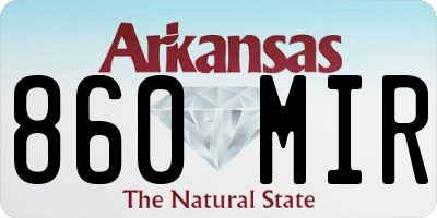 AR license plate 860MIR