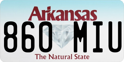 AR license plate 860MIU
