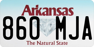 AR license plate 860MJA