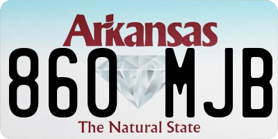 AR license plate 860MJB