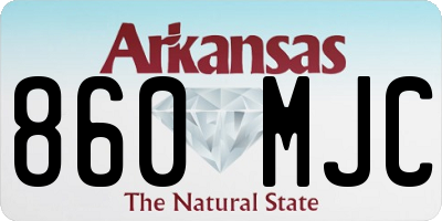 AR license plate 860MJC