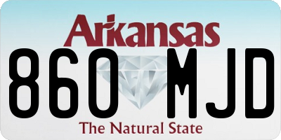 AR license plate 860MJD