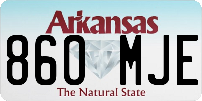 AR license plate 860MJE