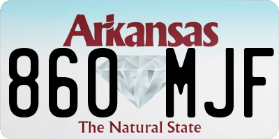 AR license plate 860MJF