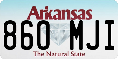 AR license plate 860MJI