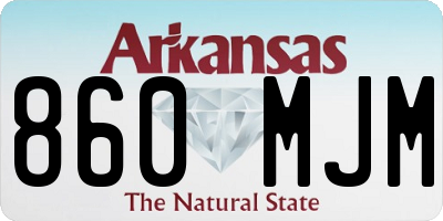 AR license plate 860MJM