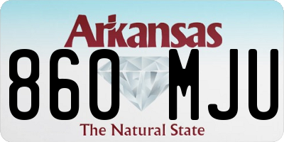 AR license plate 860MJU