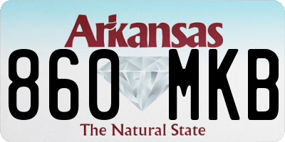 AR license plate 860MKB