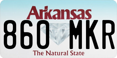 AR license plate 860MKR
