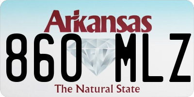 AR license plate 860MLZ