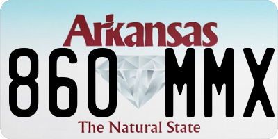 AR license plate 860MMX