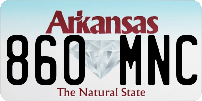AR license plate 860MNC