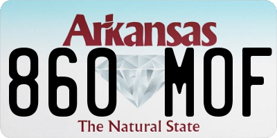 AR license plate 860MOF