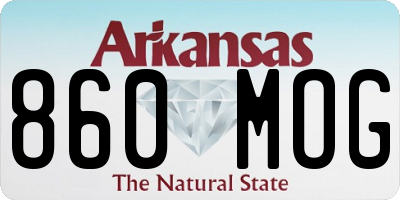 AR license plate 860MOG