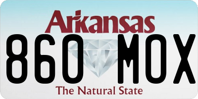 AR license plate 860MOX