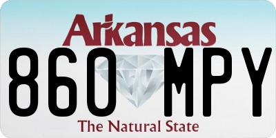 AR license plate 860MPY