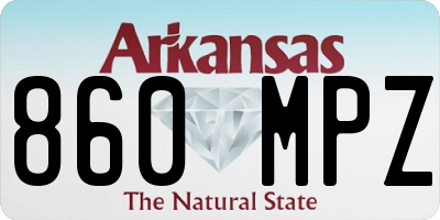 AR license plate 860MPZ