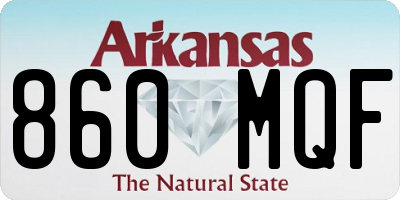 AR license plate 860MQF