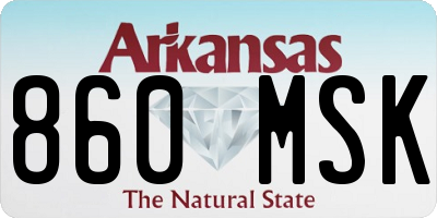 AR license plate 860MSK
