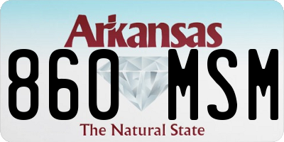 AR license plate 860MSM