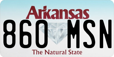 AR license plate 860MSN
