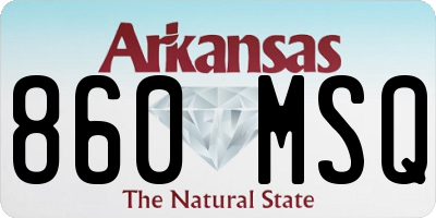 AR license plate 860MSQ