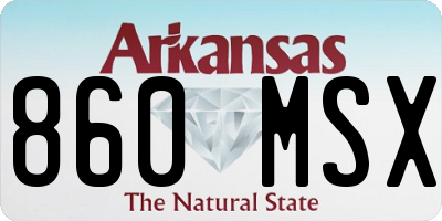 AR license plate 860MSX