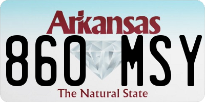 AR license plate 860MSY