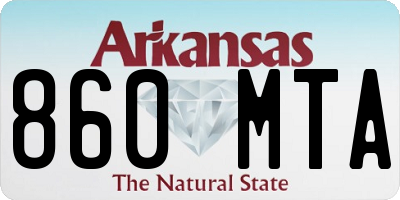 AR license plate 860MTA
