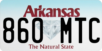 AR license plate 860MTC