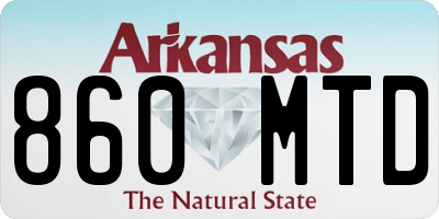 AR license plate 860MTD
