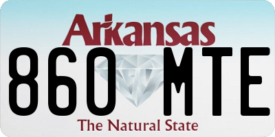 AR license plate 860MTE