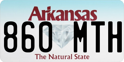 AR license plate 860MTH