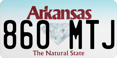 AR license plate 860MTJ