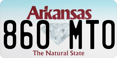 AR license plate 860MTO
