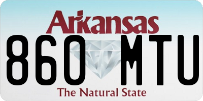 AR license plate 860MTU