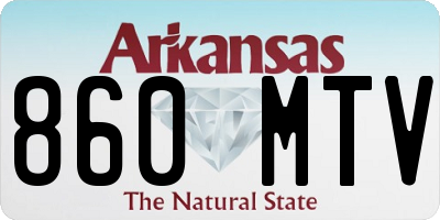 AR license plate 860MTV