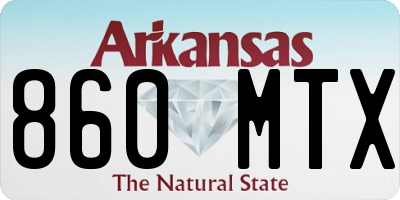 AR license plate 860MTX