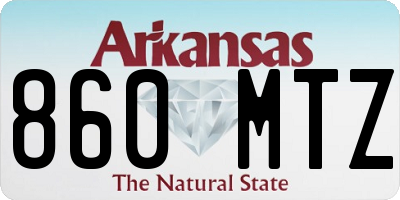 AR license plate 860MTZ