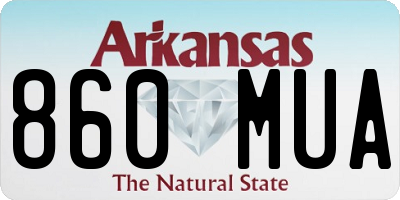 AR license plate 860MUA