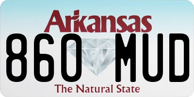 AR license plate 860MUD