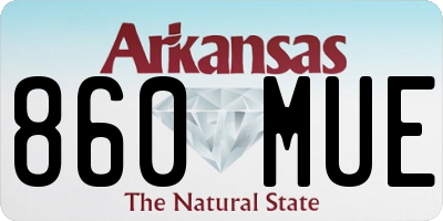AR license plate 860MUE